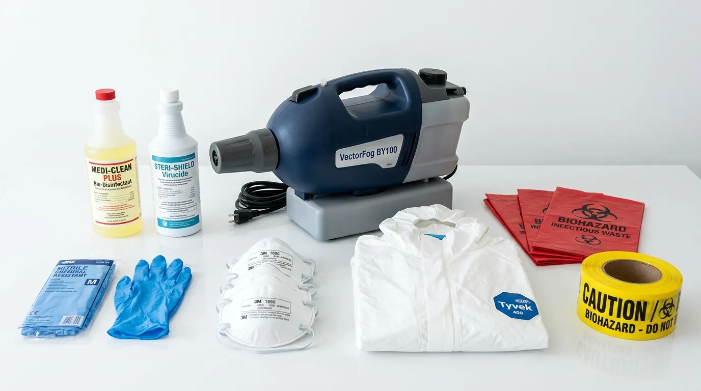 Professional biohazard remediation crew working in El Dorado Hills